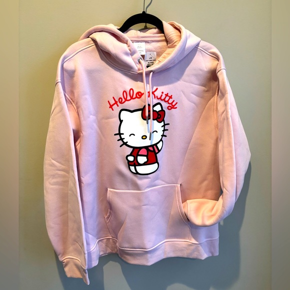 Hello Kitty Tops - Hello Kitty Pink Hoodie new with tags size large!